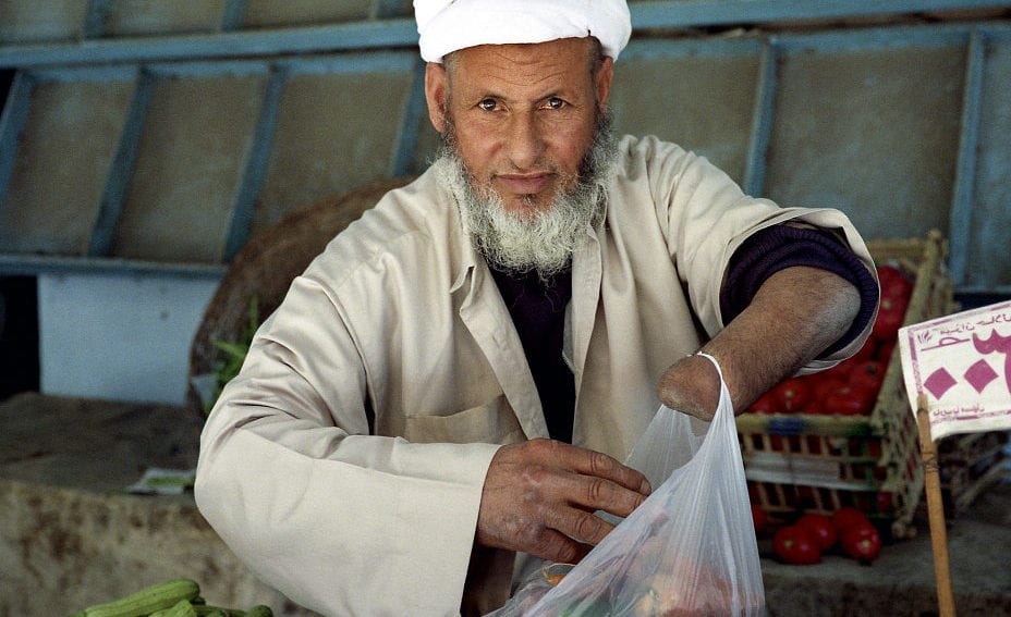 Disabled Man Selling Vegetables_Jason Larkin_Panos