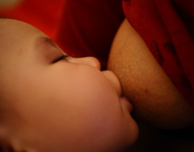 baby breast feeds