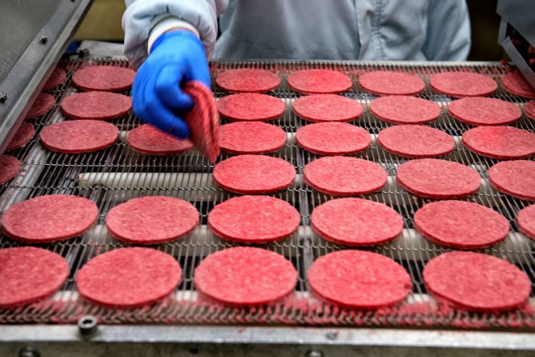 Meat being prepared