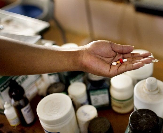 patient takes medication