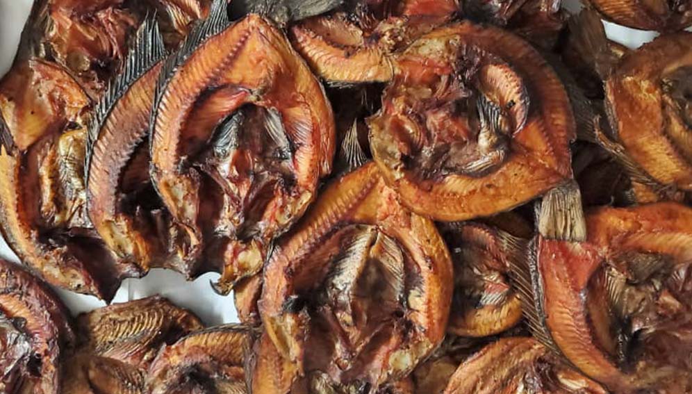 Dried fish. Researcher says, The kilns can process 100 kg of fish in two hours.