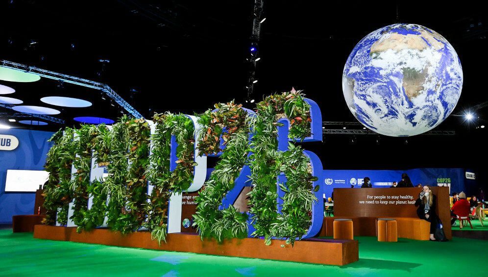 The action zone and globe at the Hydro, Glasgow