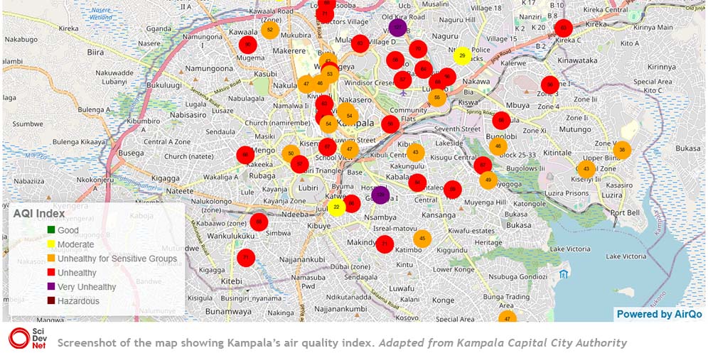 KCCA AQISource: https://www.kcca.go.ug/kampala-air-quality-monitoring-network