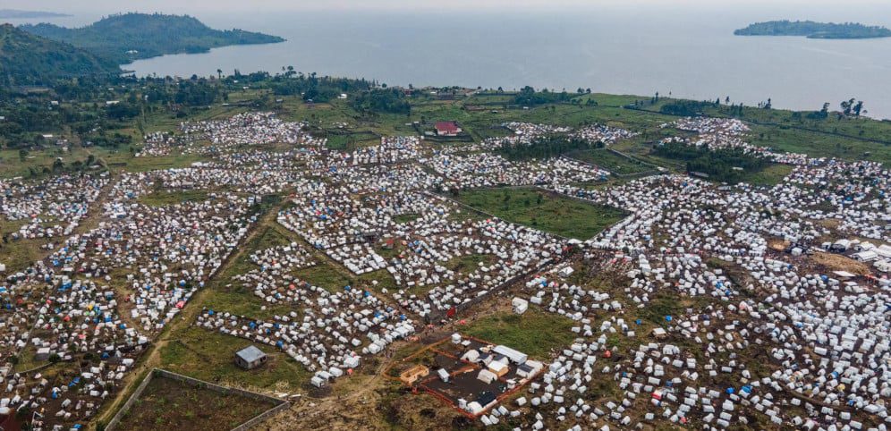 Bulengo displacement site on the outskirts of Goma city, North Kivu. By CAROLINE THIRION/MSF
