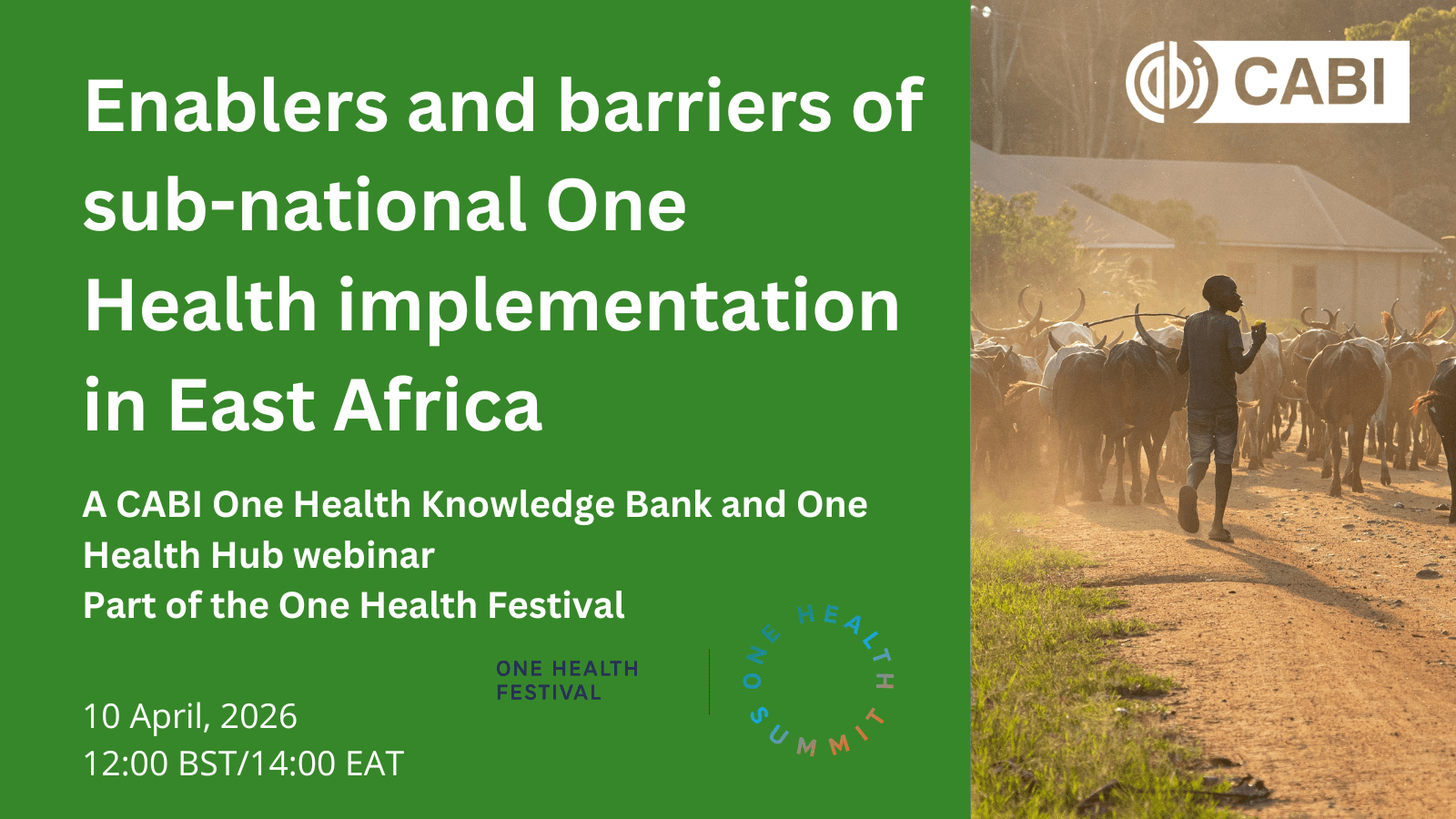 Webinar will explore the findings of a 2025 field study in Ethiopia, Kenya and Uganda. One Health approaches, which integrate human, animal, plant and ecosystem health, are crucial to enhancing health security in East Africa, a region that has faced numerous threats to health.