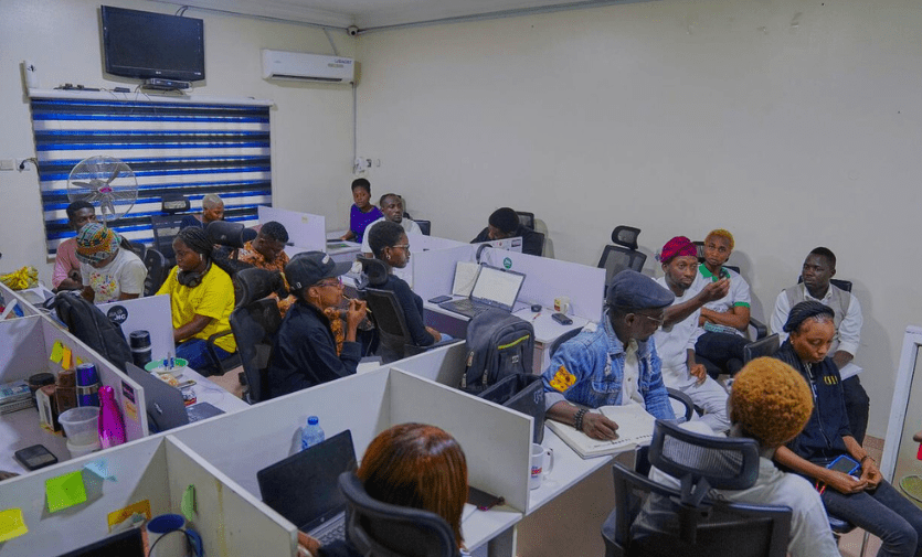 Journalists attend a brain-storming session in Abuja with Dubawa, a West African independent verification and fact-checking project. Photo courtesy of Dubawa.