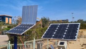 Egypt’s self-cleaning solar panels shed desert dust