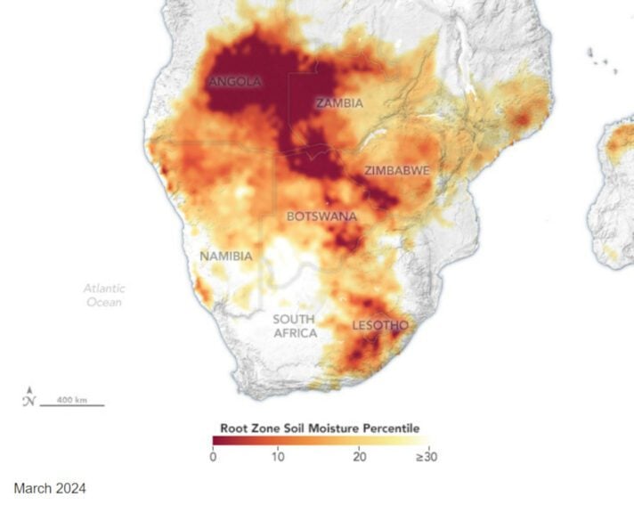 Severe Drought in Southern Africa [Earth observertory - NASA]