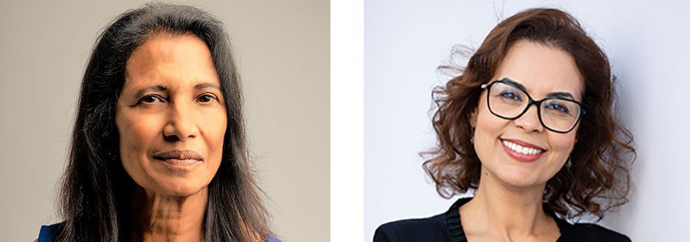 Shakuntala Haraksingh Thilsted, Chair, UN Food Systems Coordination Hub's Scientific Advisory Committee and 2021 World Food Prize Laureate, and Ismahane Elouafi, Executive Managing Director, CGIAR