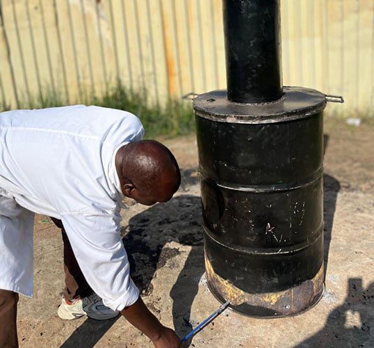 Biochar_production: Photo credit: Elijah Wanda
