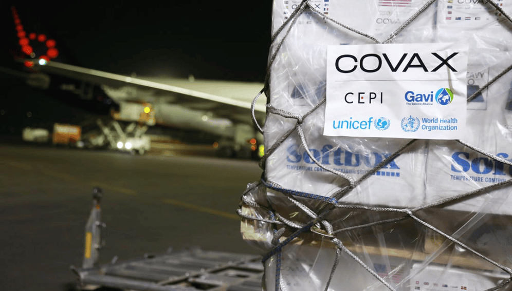 COVAX vaccine delivery.