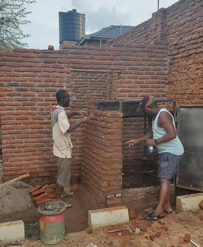 Kiln under construction