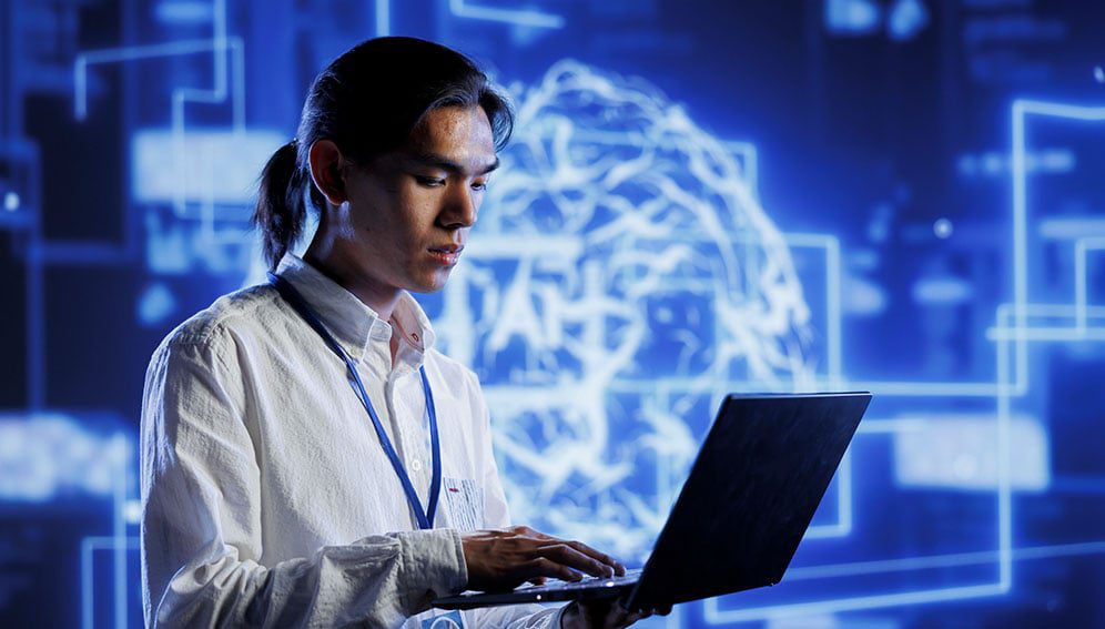 Professional doing AI simulation. Photo: DC Studio (Freepik license) [https://www.freepik.com/free-photo/professional-doing-ai-simulation_237236712.htm]