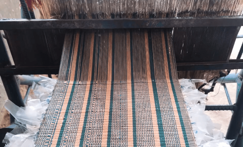 Fabric made from plastics by Minkailu’s company 3N Silinba Waste Utilization GH.